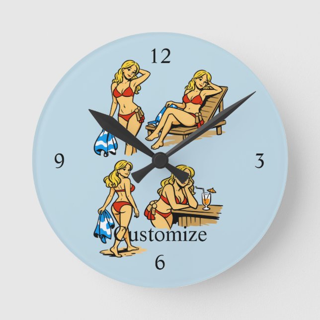 Horloge Ronde Plage de Bikini Time Thunder_Cove (Recto)