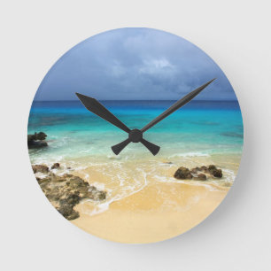 Horloge Ronde Plage de l'île tropicale paradisiaque