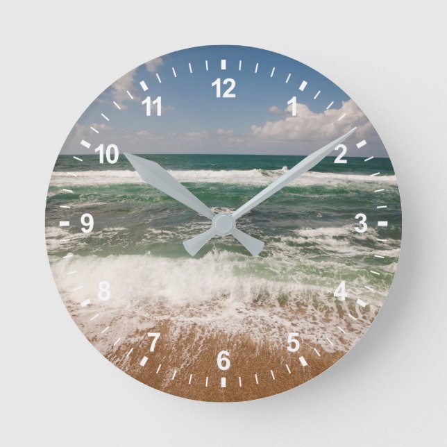 Horloge Ronde Plage et paysage marin (Recto)
