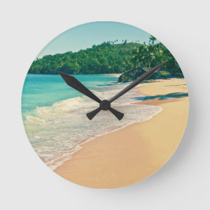 Horloge Ronde Plage paisible de l'île tropicale