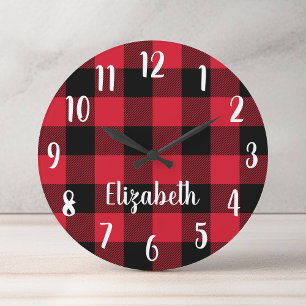 Horloge Ronde Plaid