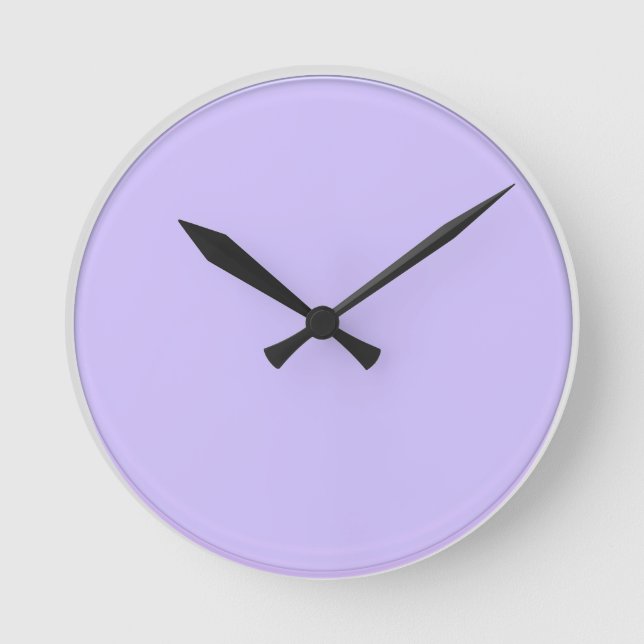Horloge Ronde Plain Artistic Pink Purple : Add text or image (Recto)
