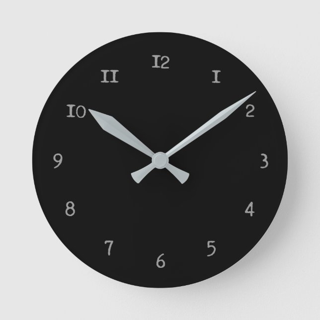 Horloge Ronde Plain black clock (Recto)