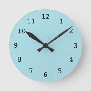 Horloge Ronde Plain light blue clock