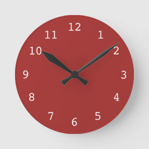 Horloge Ronde Plain red clock