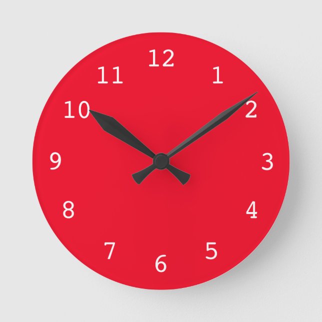 Horloge Ronde Plain red clock (Recto)