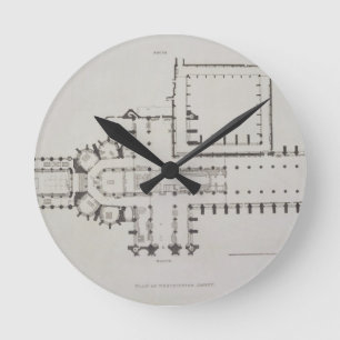 Horloge Ronde Plan of Westminster Abbey, plate 1 from 'Westminst