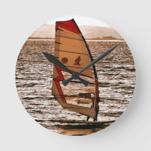 HORLOGE RONDE PLANCHE À VOILE