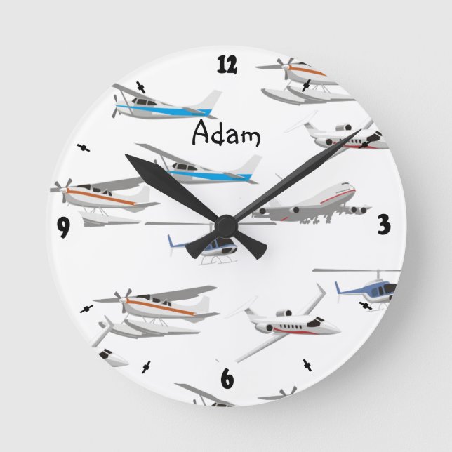 Horloge Ronde Planes aériennes (Recto)