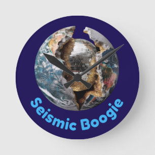 Horloge Ronde Planet Disco Core - La Terre se brise en mode Part