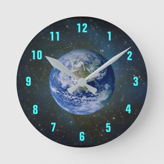 Horloge Ronde PLANET EARTH clock (Recto)