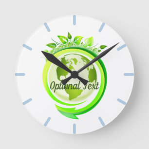 Horloge Ronde Planète verte jour des terres
