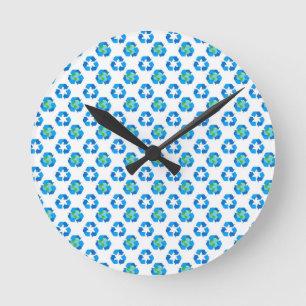 Horloge Ronde Planète verte Points Terre Jour Écologie Environne