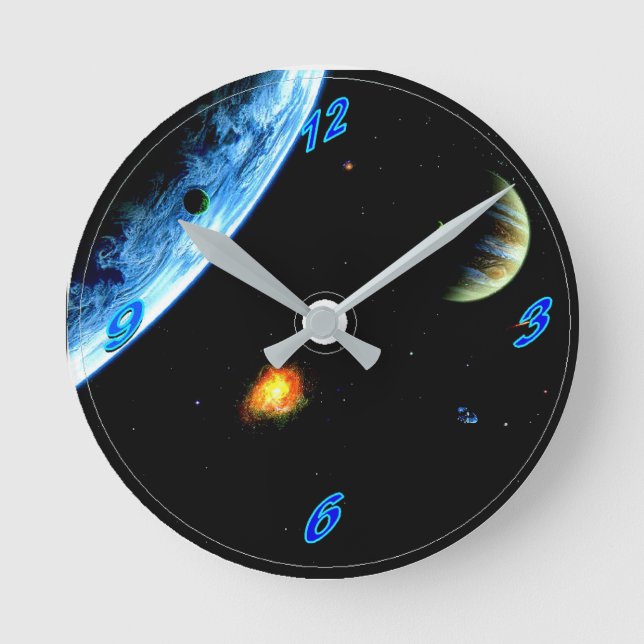 HORLOGE RONDE PLANÈTES SPATIALES (Recto)