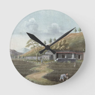 Horloge Ronde Plantation de thé (la semaine sur le papier)