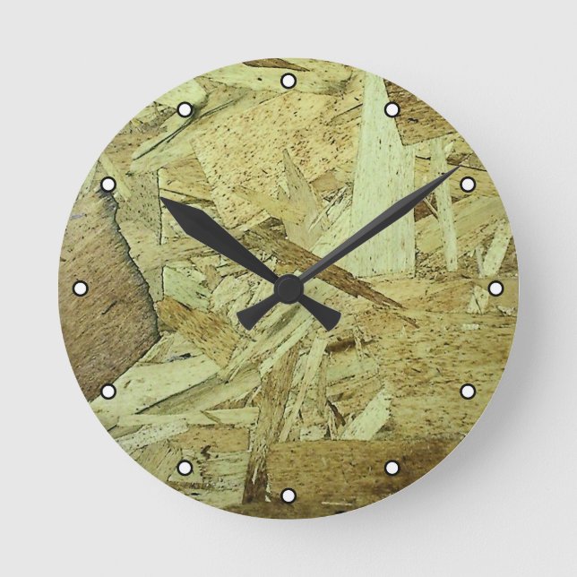 Horloge Ronde Plaque de contreplaqué OSB avec points (Recto)