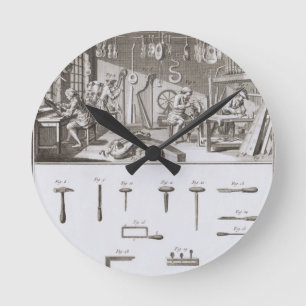 Horloge Ronde Plaque XVIII : L'atelier du fabricant d'instrument