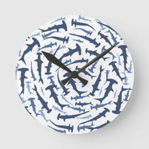 Horloge Ronde plongée à l'air de requin de poisson-marteau de