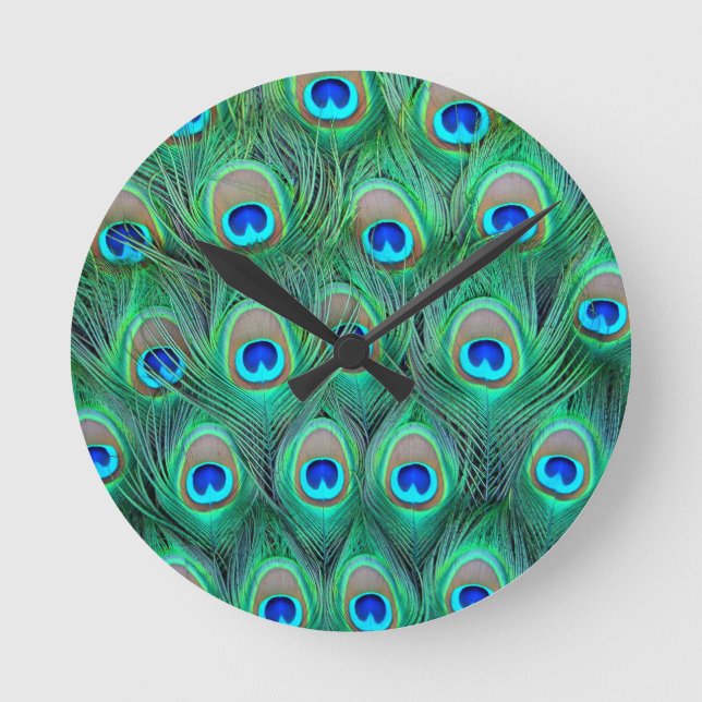 Horloge Ronde Plumes de paon (Recto)