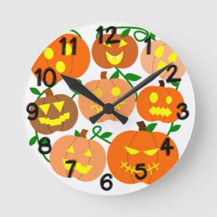 Horloge Ronde Plus de Jack-o-Lanterns