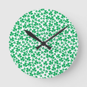 Horloge Ronde Plusieurs Shamrocks