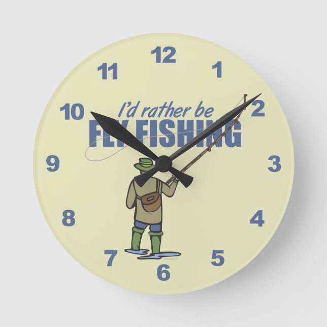 Horloge Ronde Plutôt Pêcher À La Volée (Recto)