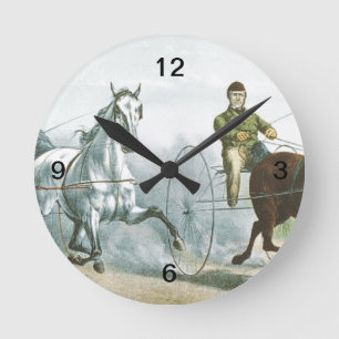 Horloge Ronde Poésie SUPÉRIEURE de cheval