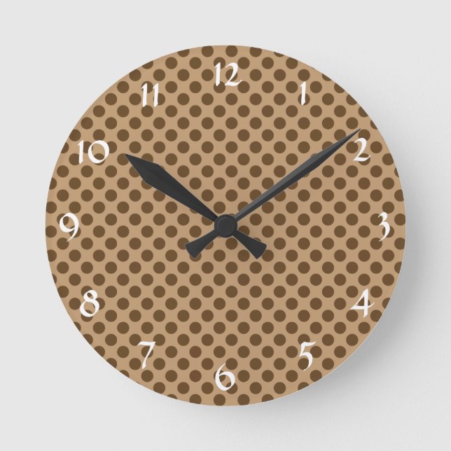 Horloge Ronde Point Polka Brown (Recto)