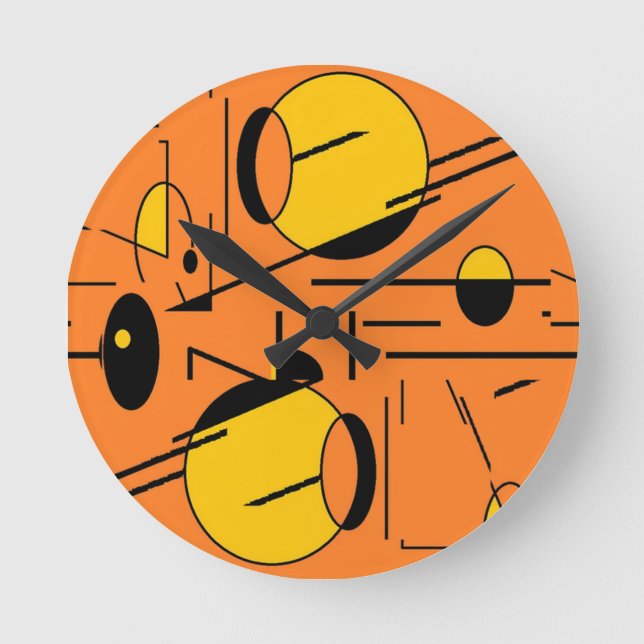 Horloge Ronde Pointe du Monstre Atomique - Ken Gage MCM Art (Recto)