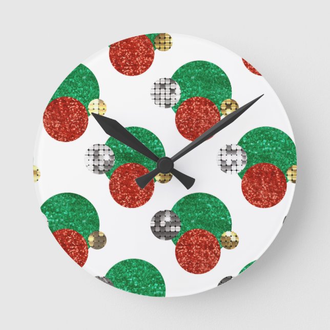 Horloge Ronde points de noël séquentiel (Recto)