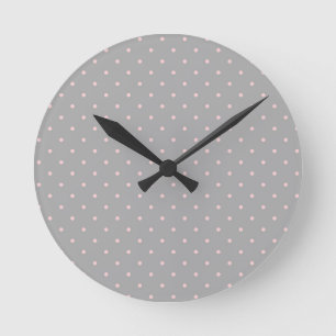 Horloge Ronde Points roses Féminin Cercles Féminins Joyeuses Pâq