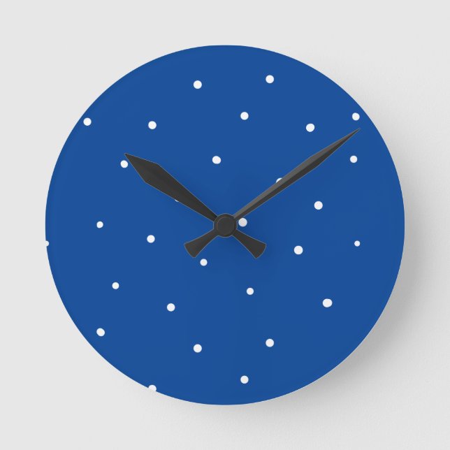 Horloge Ronde Pois blanc mignon (Recto)