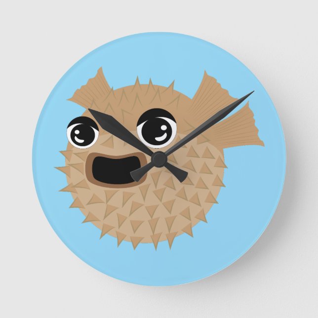 Horloge Ronde Poisson ballon (Recto)