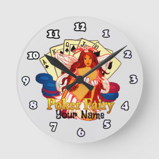 Horloge Ronde Poker Fairy