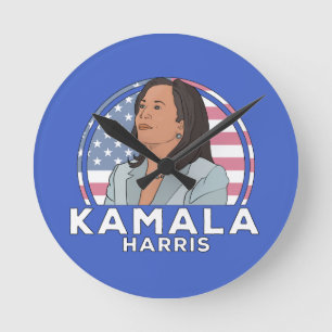 Horloge Ronde Politique Kamala Harris