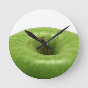 Horloge Ronde pomme verte