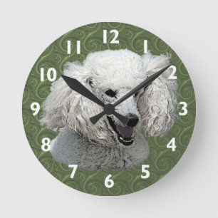 Horloge Ronde Poodle art Wall Clock