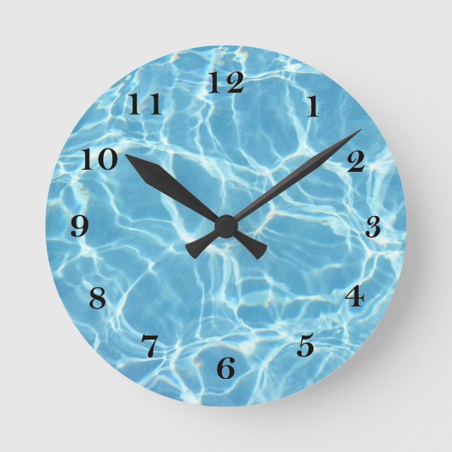 Horloge Ronde Pool Water Wall Clock (Recto)