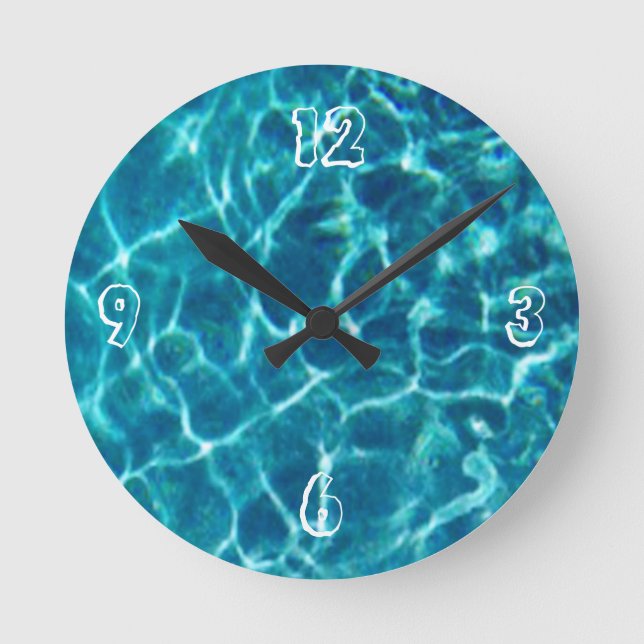 Horloge Ronde Pool Water Wall Clock (Recto)