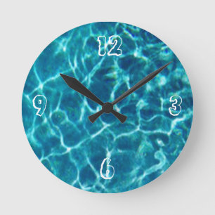 Horloge Ronde Pool Water Wall Clock