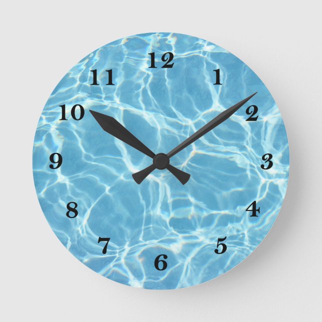 Horloge Ronde Pool Water Wall Clock (Recto)