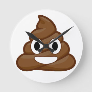 Horloge Ronde poop emoji