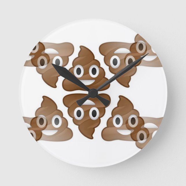 Horloge Ronde poop emojis (Recto)