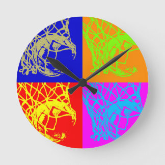Horloge Ronde Pop Art Basket