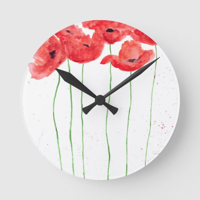 Horloge Ronde Poppies (Recto)
