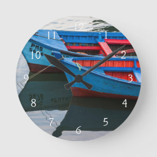 Horloge Ronde Port d'Angelmo, bateaux de pêche.