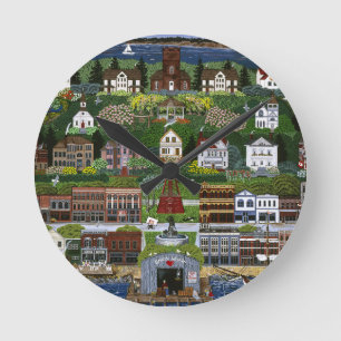 Horloge Ronde Port historique Townsend, Washington