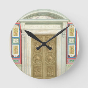 Horloge Ronde Porte au bungalow de Raphael à Vatican, de