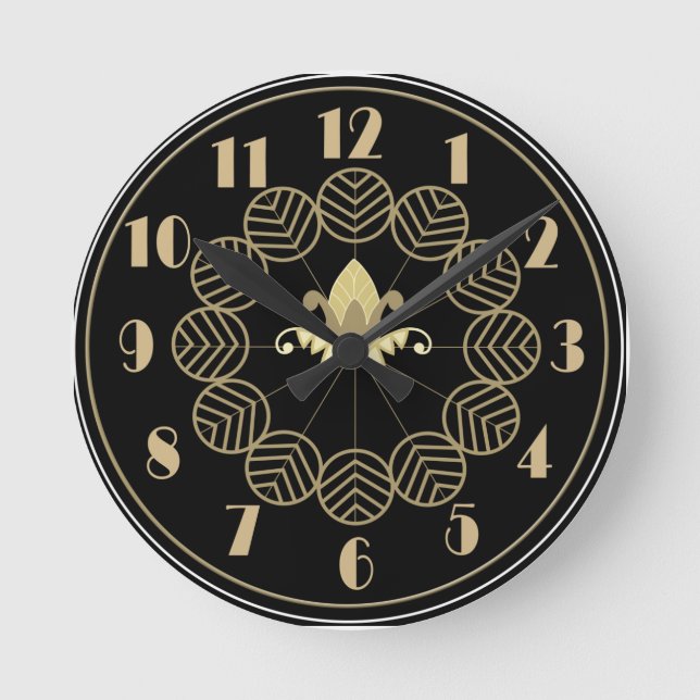 Horloge Ronde Porte-monnaie Art déco (Recto)