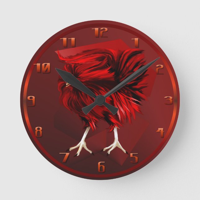 Horloge Ronde Porte-monnaie Hot Red Roster (Recto)